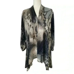 Clara Sun Woo Assymetrical Mature Lagenlook Tunic Size 1X